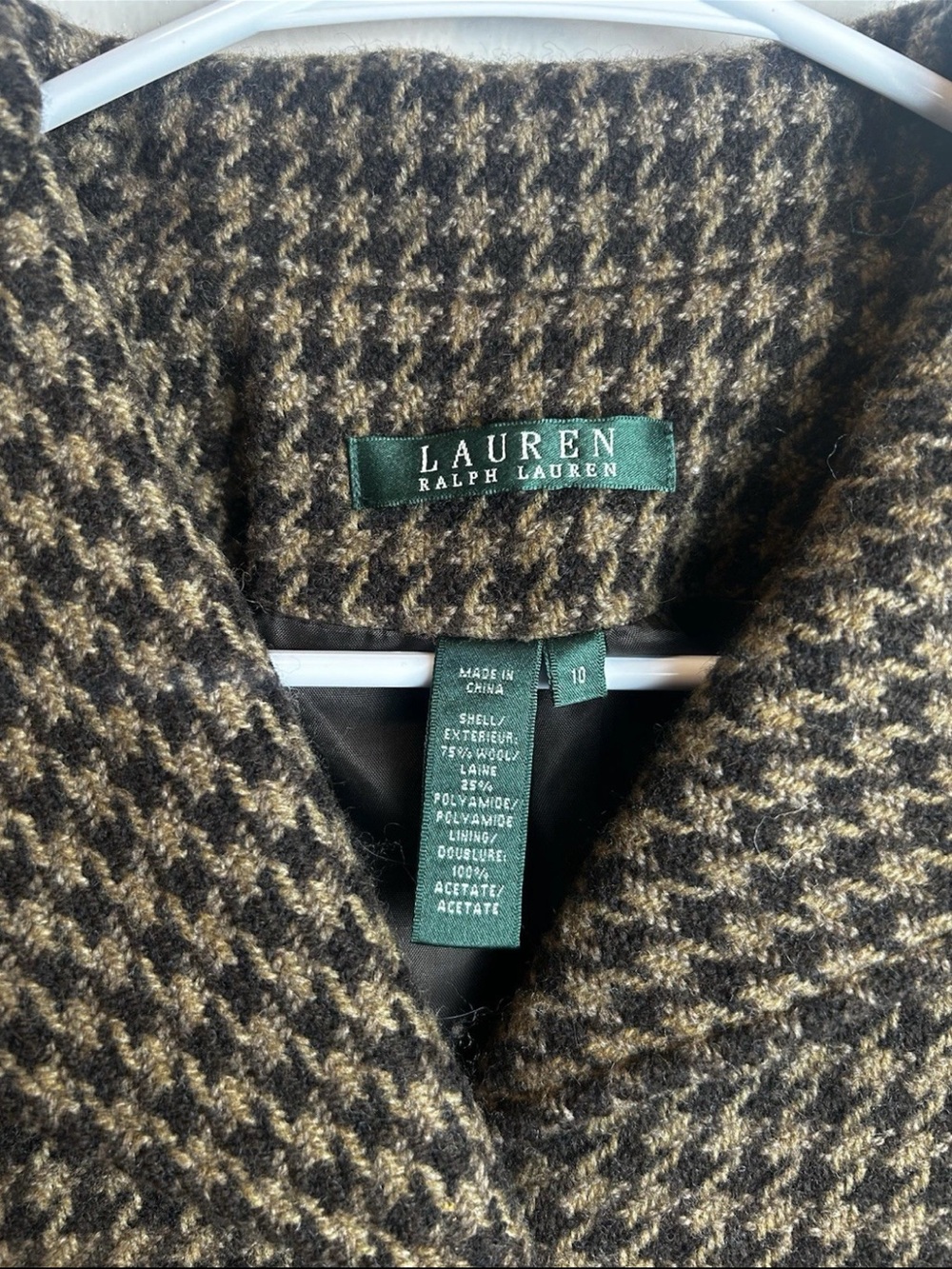 Vintage Lauren Ralph Lauren Y2K Equestrian Riding Wool Blend Jacket Size 10 - Picture 3 of 4